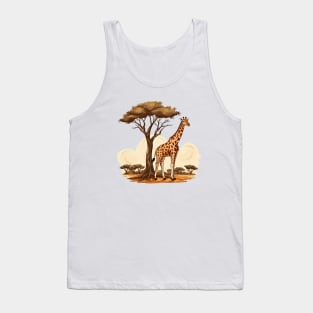 Watercolor Giraffe Tank Top